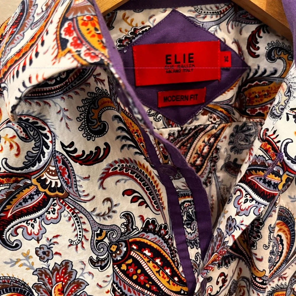 Elie Kids Paisley Dance Costume - Purple and Red - Picture 2 of 7